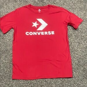 Converse Red Short Sleeve Tee with Iconic Logo